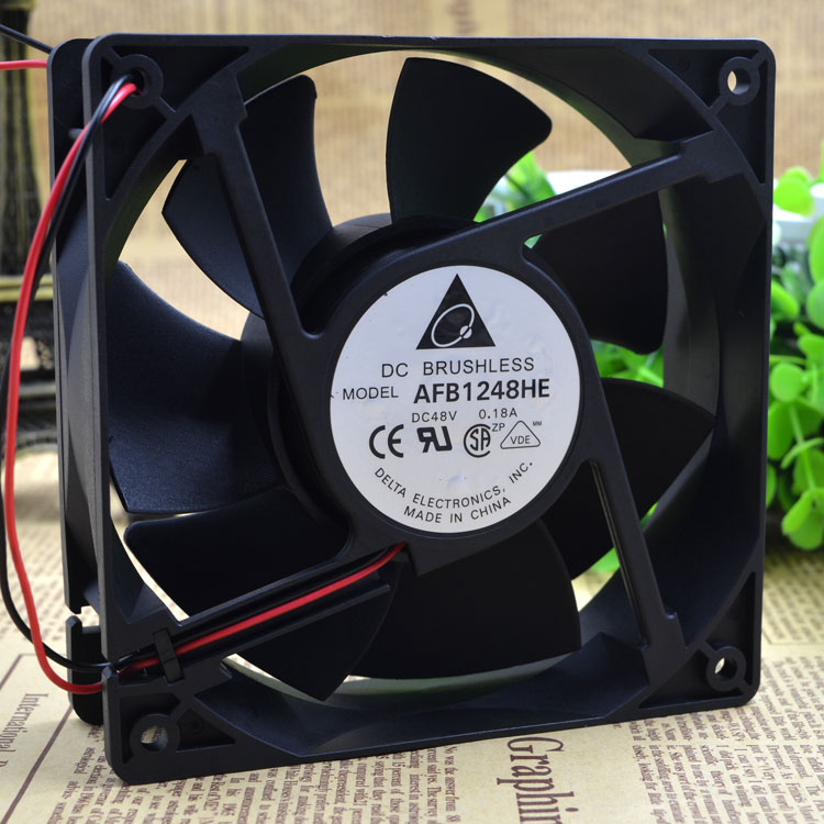 Original DELTA AFB1248HE Cooling Fan 48V 0.18A 8.64W 3wires AFB1248HE Fans